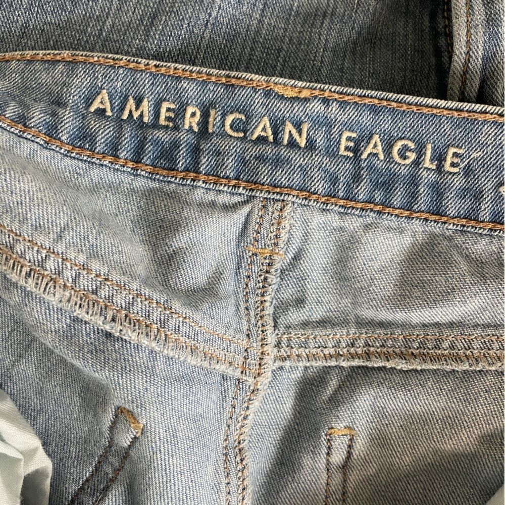 Hand Painted American Flag High Waist Denim Shorts 2 - Picture 11 of 12